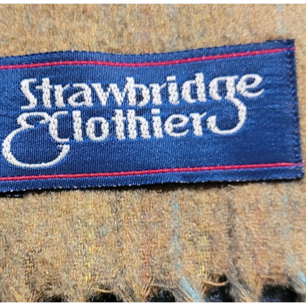 Vntg 80s Strawbridge Cashmink Plaid Scarf Germany Quietlux Heritage Soft Fringe - Picture 4 of 7